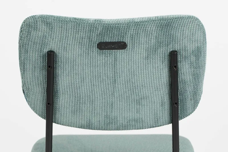 Tresenhocker BENSON GREY BLUE von ZUIVER mit trendigen Cordstoff