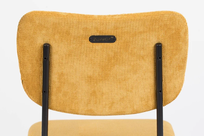 Barhocker BENSON OCHRE von ZUIVER mit trendigen Cordstoff