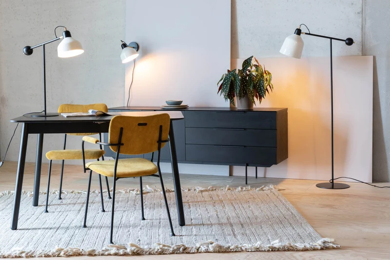 ZUIVER Armlehnstuhl BENSON OCHRE mit trendigen Cordstoff