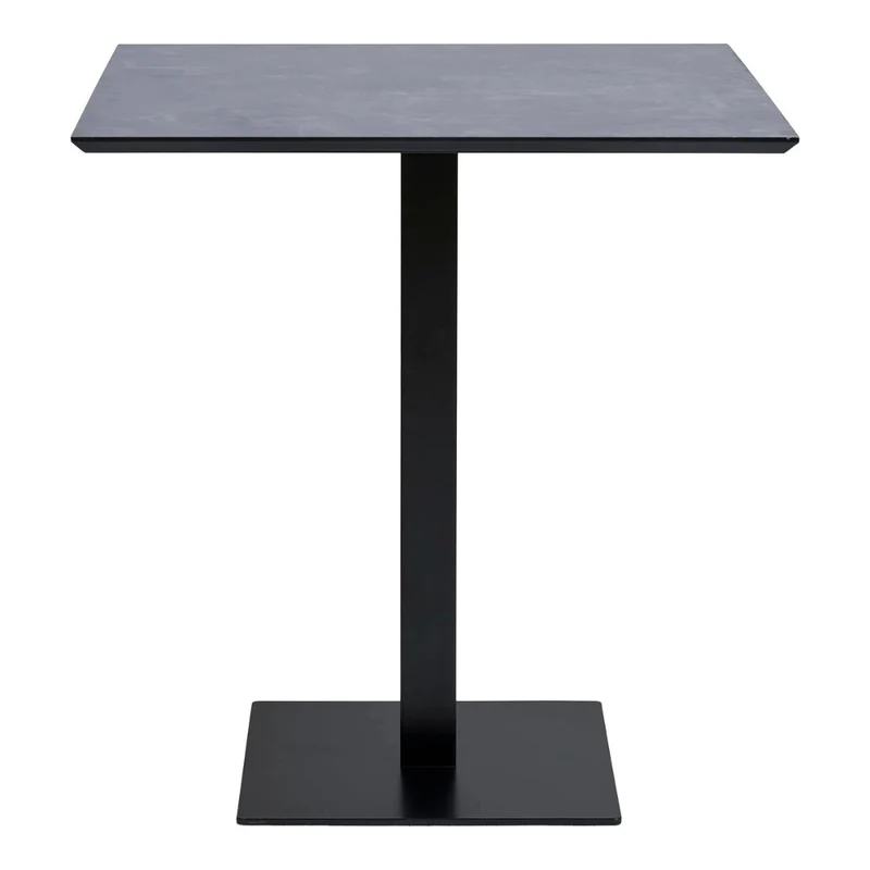 Moderner Esstisch CAFE 70cm schwarz Marmor-Look Metallgestell Bistro