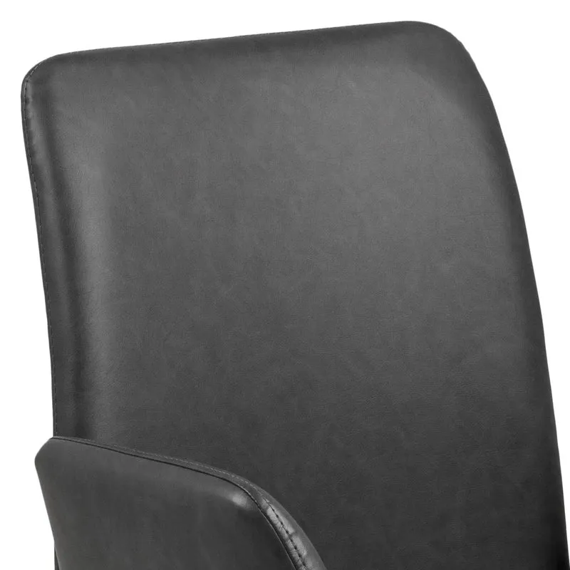 Esszimmerstuhl NAYA drehbar in Kunstleder Vintage schwarz