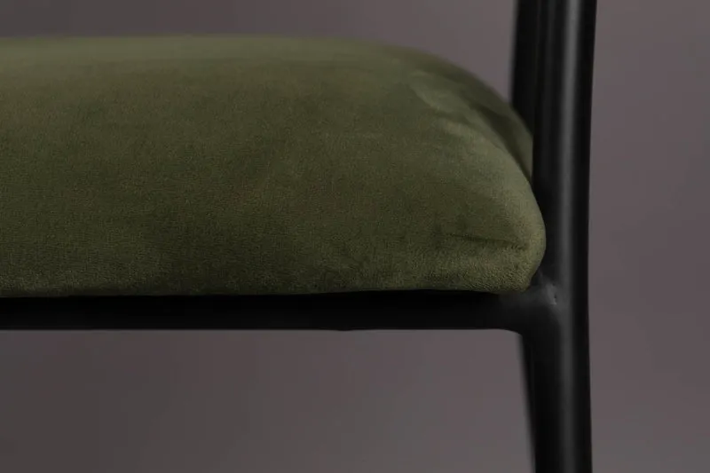 Armlehnstuhl HAILY Samt Grün Esszimmerstuhl von DUTCHBONE