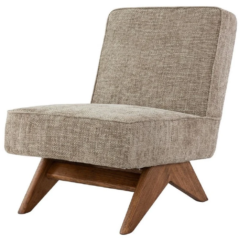 Casa Padrino Luxus Wohnzimmer & Hotel Sessel Beige / Braun H. 73 cm - Luxus Möbel