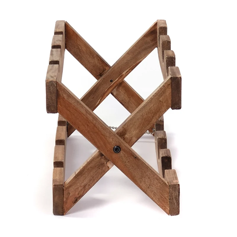 WEINREGAL "NINO" | Massivholz, 50cm | faltbares Flaschenregal