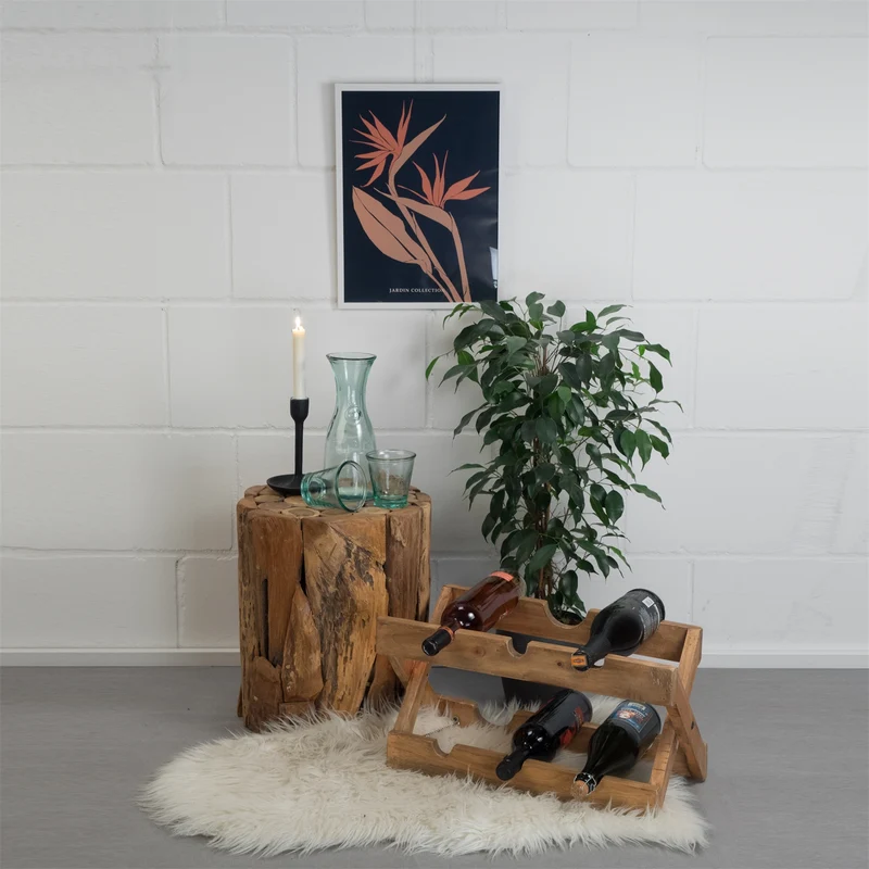WEINREGAL "NINO" | Massivholz, 50cm | faltbares Flaschenregal