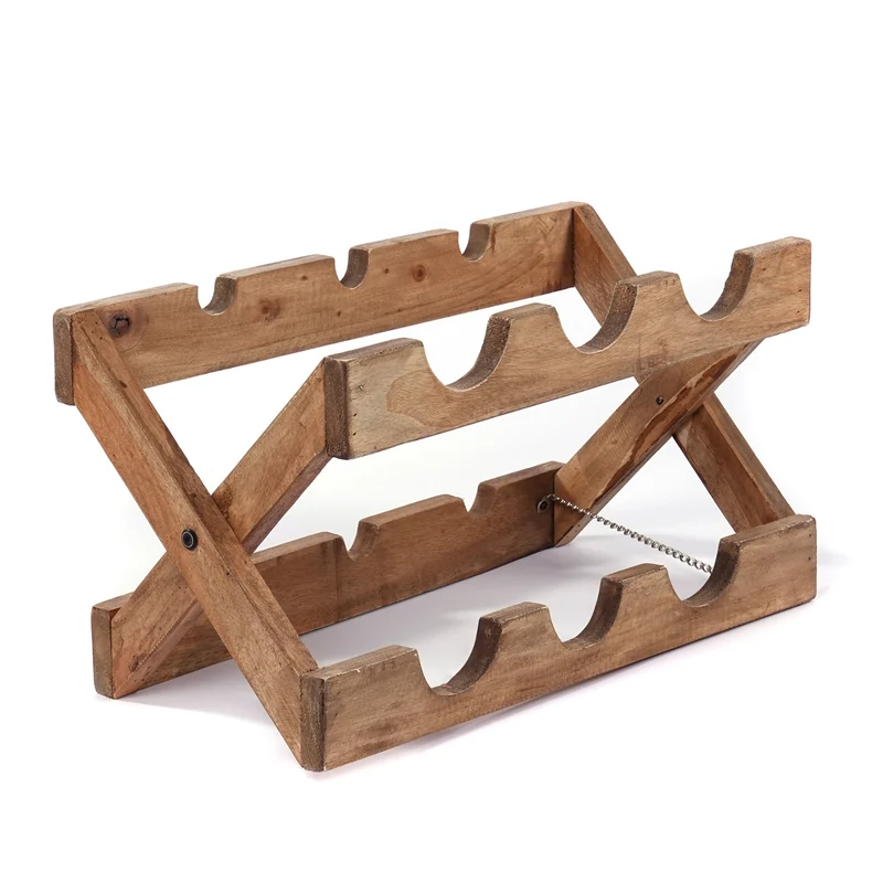 WEINREGAL "NINO" | Massivholz, 50cm | faltbares Flaschenregal