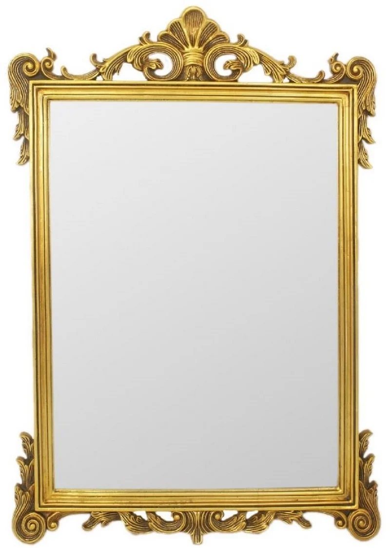 Casa Padrino Barock Spiegel Gold 75 x H. 110 cm - Wandspiegel im Barockstil - Antik Stil Garderoben Spiegel - Wohnzimmer Spiegel - Barock Möbel