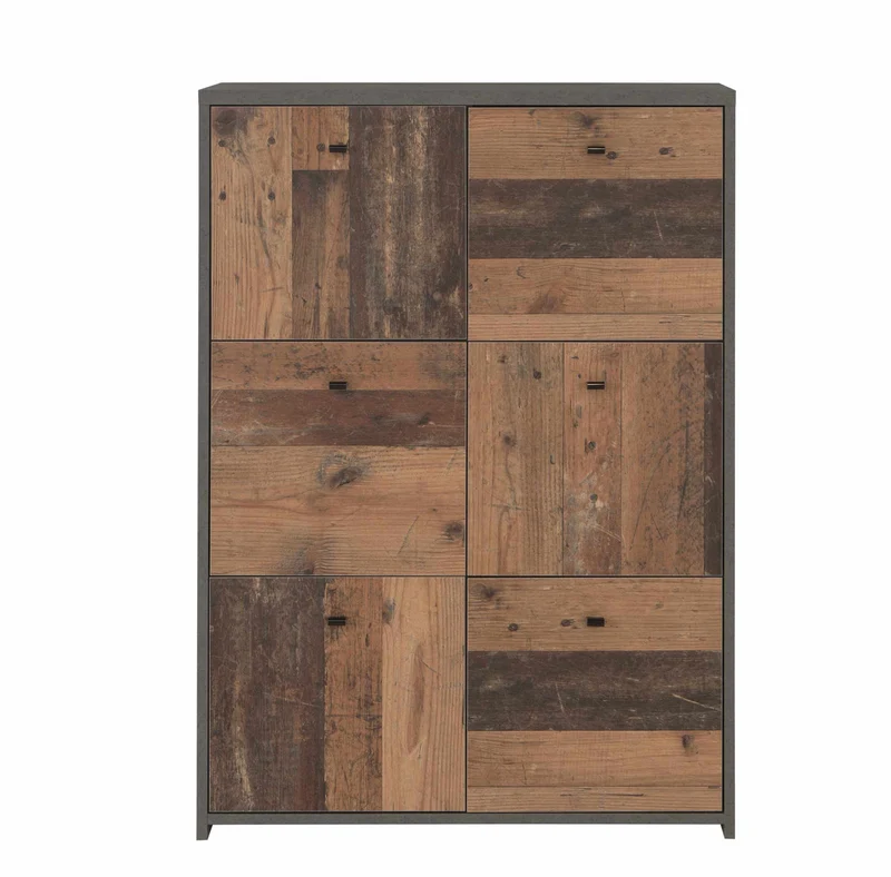 Kommode BEST CHEST K321 mit 6 Türen Optik: Old Wood Vintage von Forte