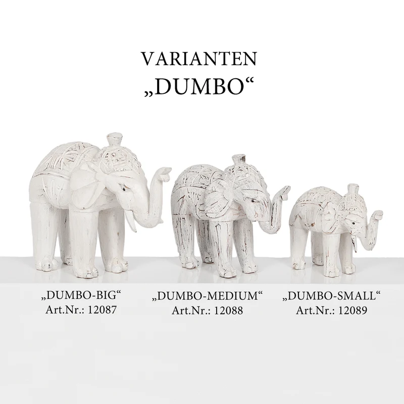 Buchstütze DUMBO-MEDIUM White Wash Albasia