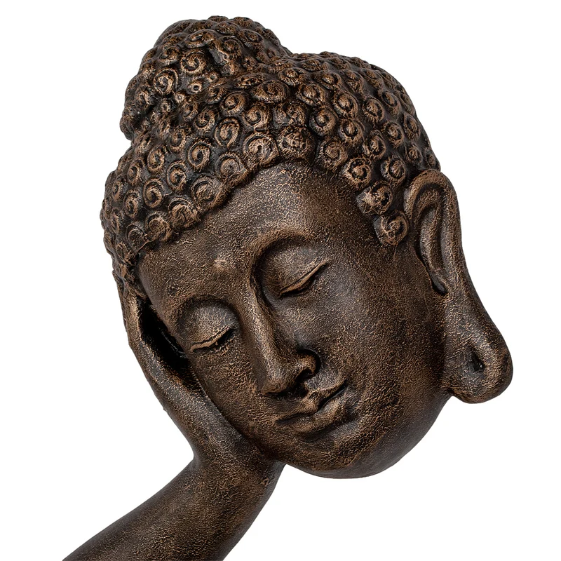 Spirituelle Buddha Statue RELAX 70cm gold-schwarz Deko Skulptur