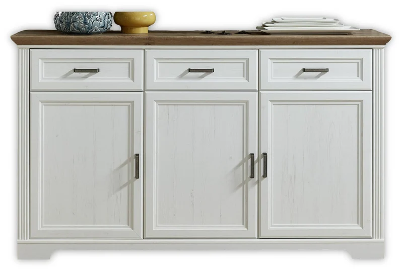 Sideboard JASMIN Pinie weiß Nachbildung