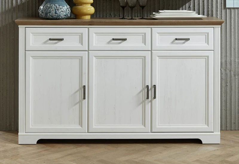 Sideboard JASMIN Pinie weiß Nachbildung