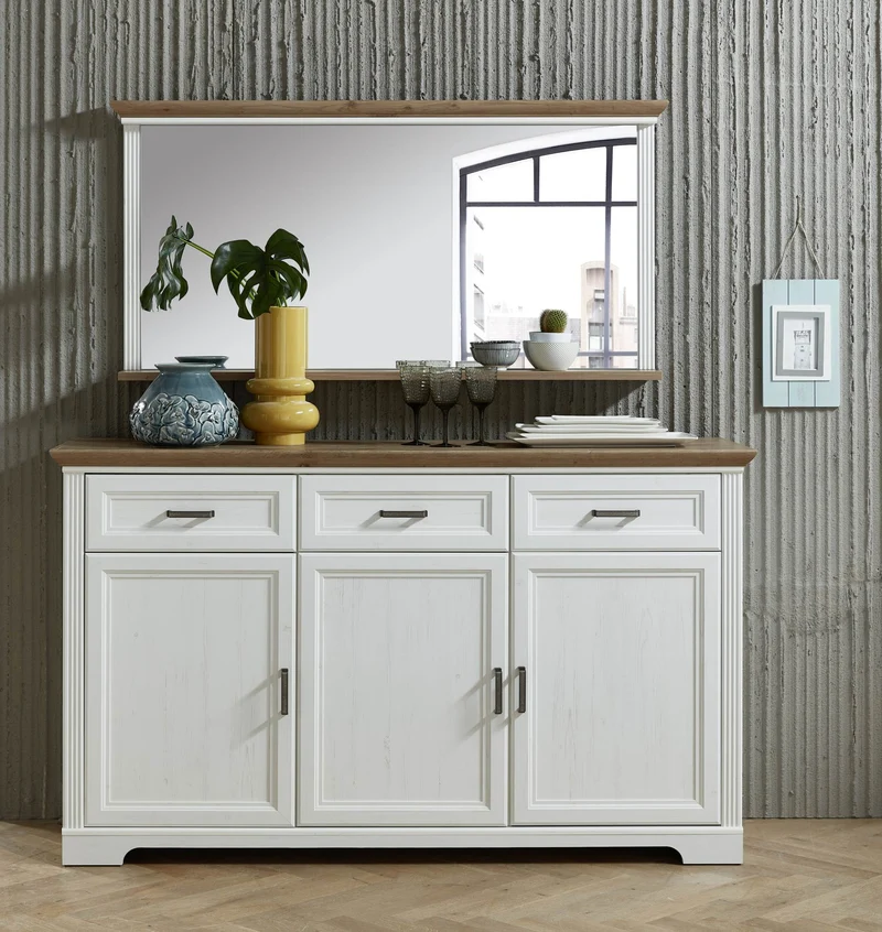 Sideboard JASMIN Pinie weiß Nachbildung