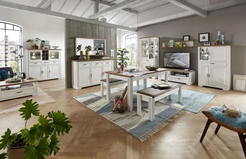 Sideboard JASMIN Pinie weiß Nachbildung