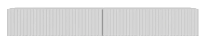 Hängender TV-Schrank Veldio mit zwei Türen und gerillter Front, 200 cm, weiß