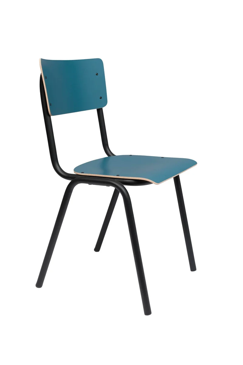 Stuhl Stapelstuhl BACK TO SCHOOL MATTE PETROL von ZUIVER