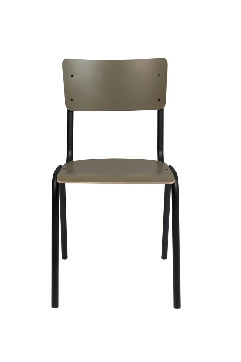Stuhl Stapelstuhl BACK TO SCHOOL MATTE OLIVE von ZUIVER