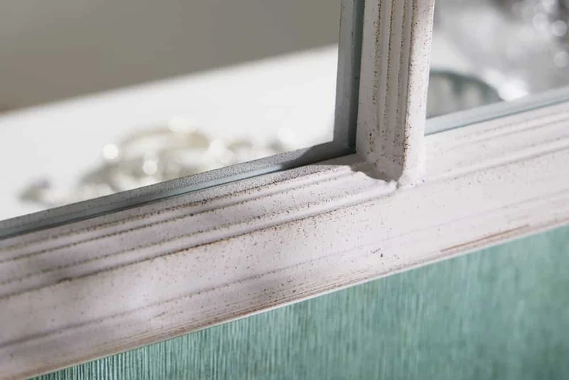 Shabby Chic Rundbogen-Fenster-Spiegel 140cm weiss-antik Landhaus