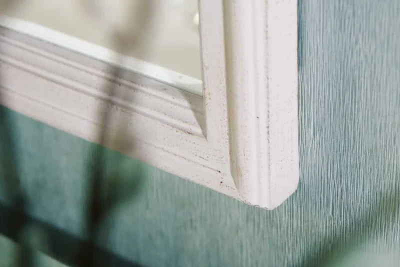 Shabby Chic Rundbogen-Fenster-Spiegel 100cm weiss Landhaus