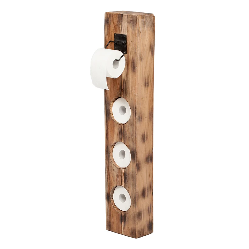 Teak Toilettenpapierhalter SABI-L ca. H105cm