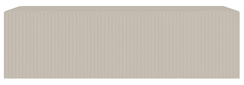 Hängender Veldio TV-Schrank mit einer Tür, gerillter Front, 100 cm, grau-beige