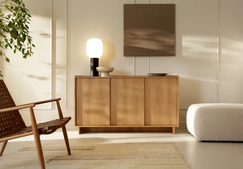Drehtürenschrank Yasumi 147 cm Karamelleiche