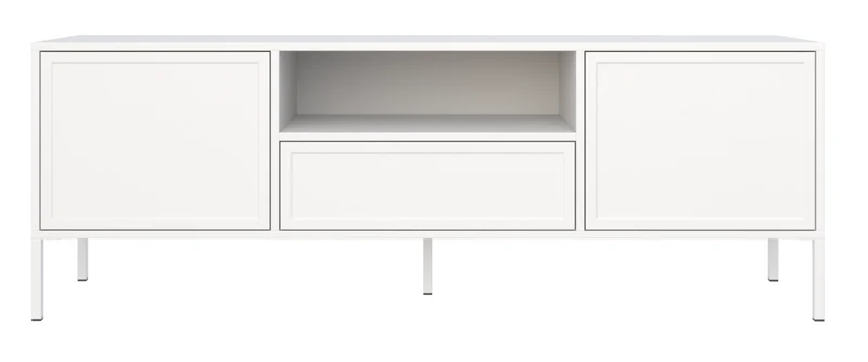 TV-Schrank Velveto, zweiflügelig mit Schublade und Nische, 160 cm, weiß