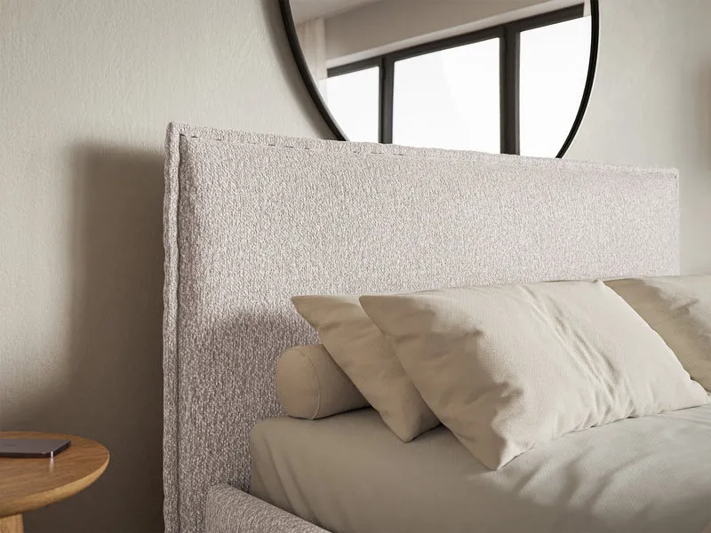 Polsterbett 200x200 cm Softie Slim beige Chenille