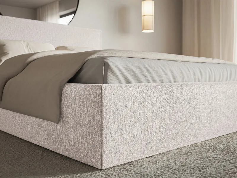 Polsterbett 200x200 cm Softie Slim beige Chenille