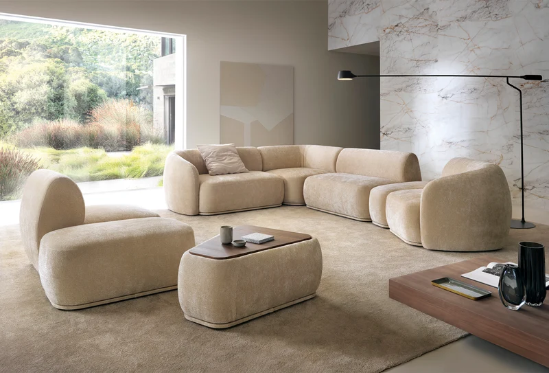 Bommo Eckmodul beige Chenille