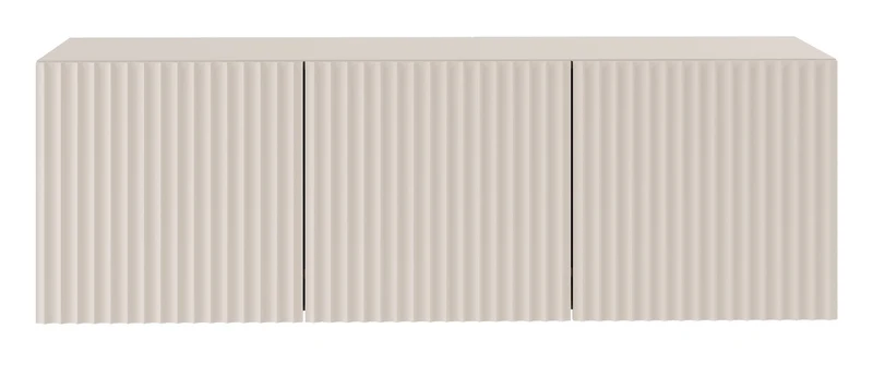 Drehtüriger TV-Schrank Sunds mit gerillten Fronten, 150 cm, Kaschmir
