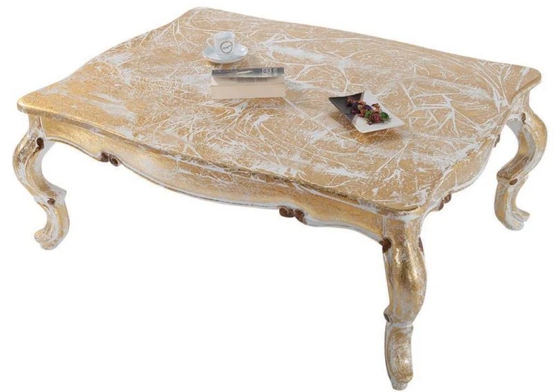 Casa Padrino Luxus Barock Wohnzimmer Set Grau / Türkis / Antik Gold - 2 Sofas & 2 Sessel & 1 Couchtisch - Wohnzimmer Möbel im Barockstil - Edel & Prunkvoll