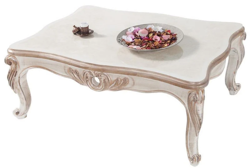 Casa Padrino Luxus Barock Wohnzimmer Set Hellgrau / Weiß / Antik Bronze - 2 Sofas & 2 Sessel & 1 Couchtisch - Wohnzimmer Möbel im Barockstil - Edel & Prunkvoll