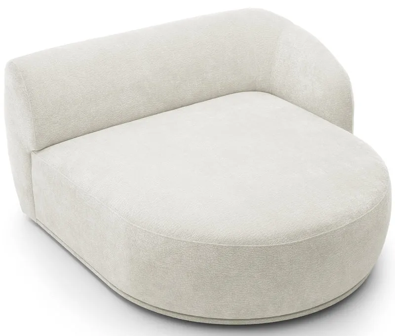 Modulares Ecksofa Bommo, L-förmig, rechtsseitig, cremefarben, Chenille