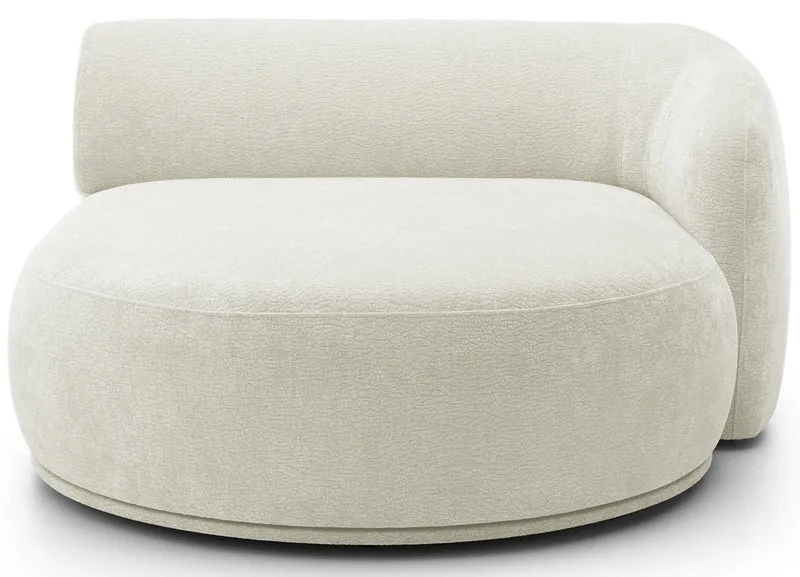 Modulares Ecksofa Bommo, L-förmig, rechtsseitig, cremefarben, Chenille