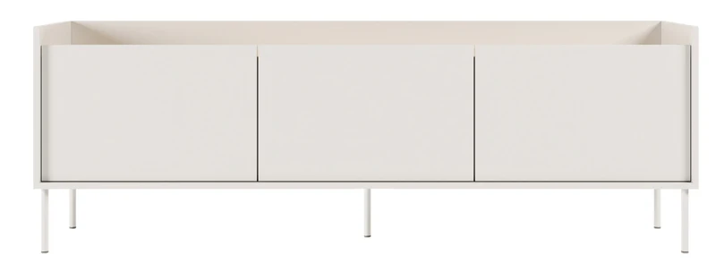 TV-Schrank Tovi, dreitürig, 175 cm, weiß/Lindberg-Eiche