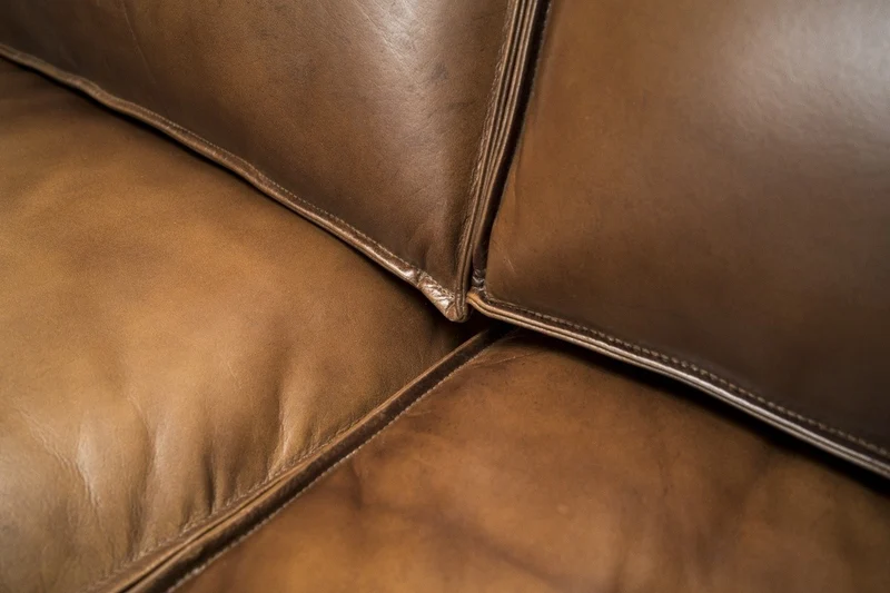Casa Padrino Luxus Echtleder Lounge Sofa Vintage Leder Braun - Luxus Wohnzimmer Couch Möbel Büffelleder