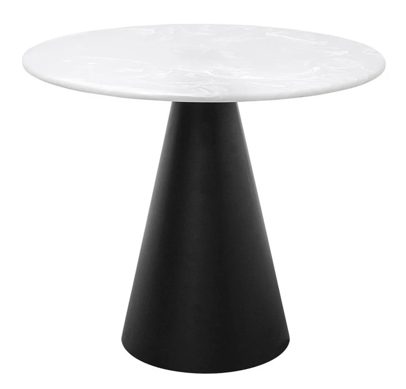 Casa Padrino Designer Couchtisch Schwarz / Weiß 70 x H. 60 cm - Wohnzimmertisch