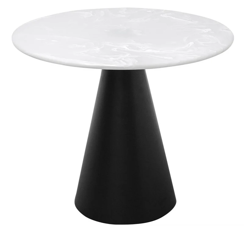 Casa Padrino Designer Couchtisch Schwarz / Weiß 70 x H. 60 cm - Wohnzimmertisch
