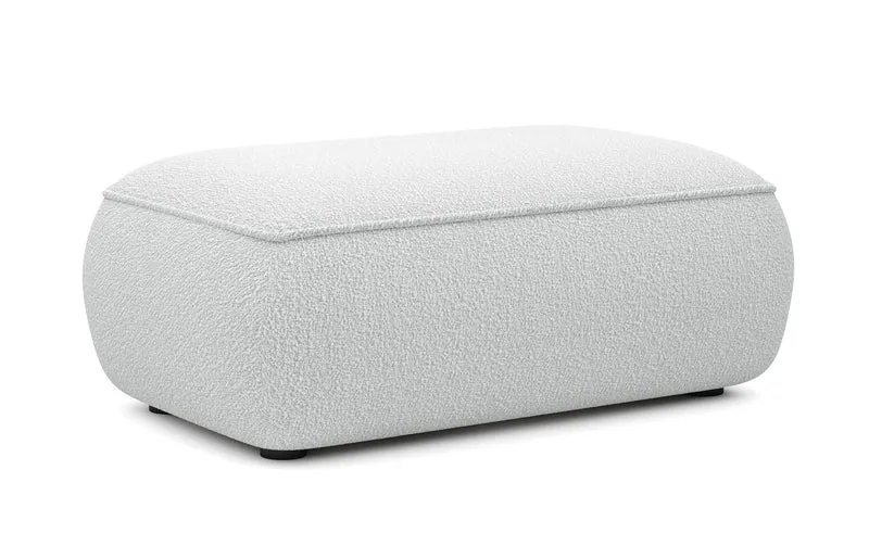 Ovo Hocker grau Bouclé