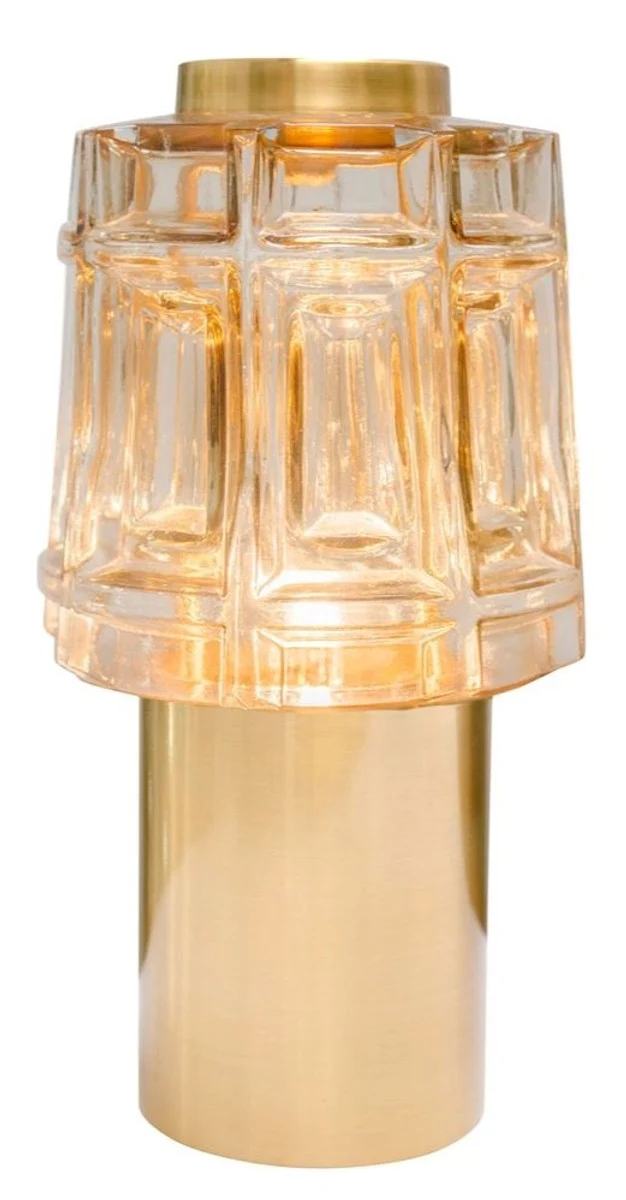 Casa Padrino Designer Tischlampe Durchmesser 14 x H. 26,5 cm - Luxus Möbel