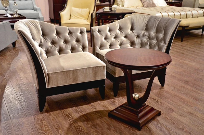 Casa Padrino Luxus Sessel Silbergrau / Dunkelbraun 87 x 69,5 x H. 84 cm - Neoklassischer Wohnzimmer Sessel mit edlem Velourstoff - Wohnzimmer Möbel im Neoklassischem Stil