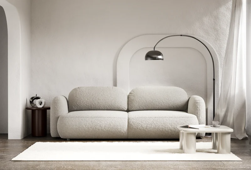 Vellity Couchtisch 70x70 cm beige Hochglanz