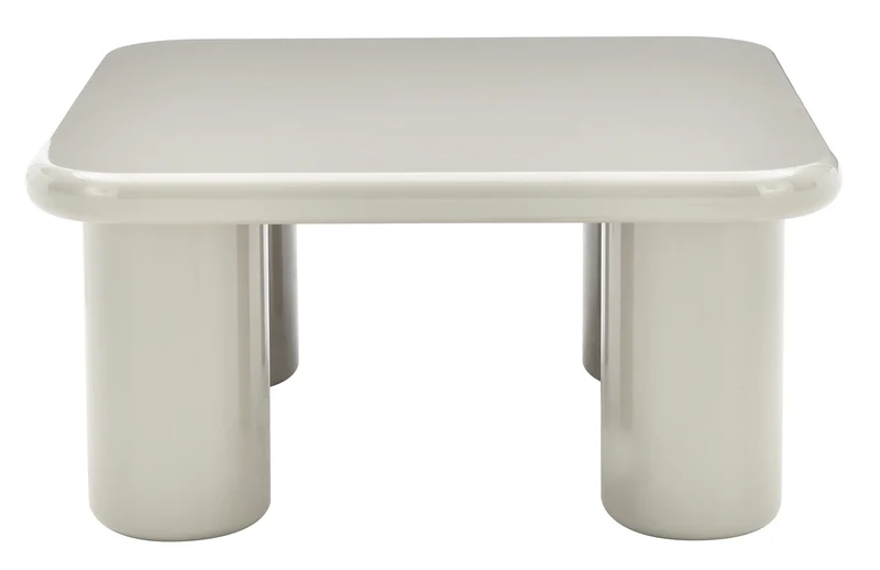 Vellity Couchtisch 70x70 cm beige Hochglanz