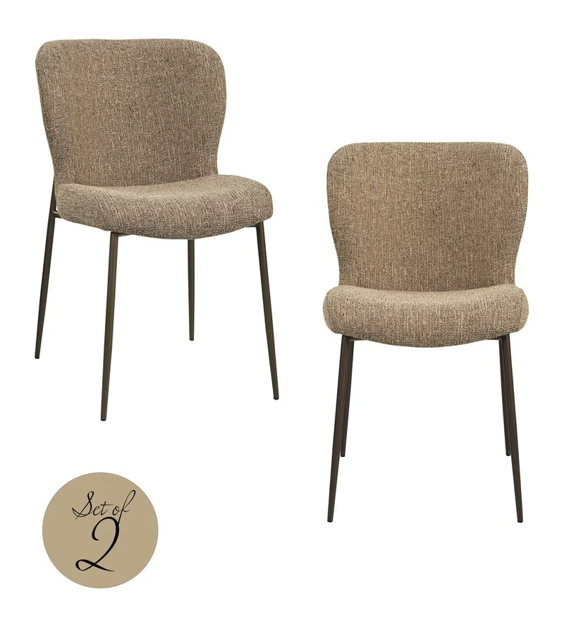 Esszimmerstuhl Odarby Brown Tweed im 2er-Set - Richmond Design
