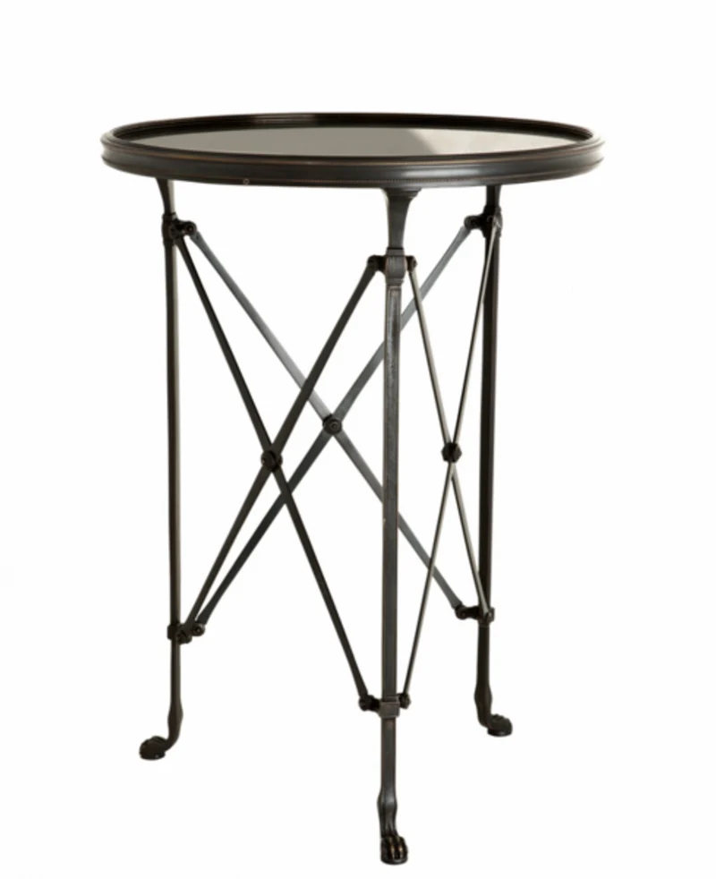 Casa Padrino Luxus Art Deco Designer Beistelltisch in Anthrazit - 52 x H. 70 cm