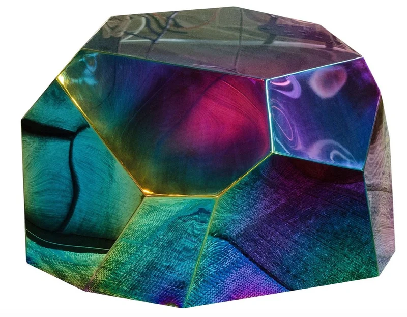 Casa Padrino Designer Wohnzimmertisch / Beistelltisch Titan 89 x 90 x H. 45 cm - Designer Kollektion