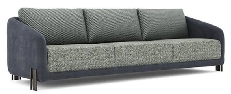 Casa Padrino Luxus Sofa Grün / Blau / Schwarz 255 x 86 x H. 75 cm - Wohnzimmer Sofa - Hotel Sofa - Wohnzimmer Möbel - Hotel Möbel - Luxus Möbel - Luxus Einrichtung