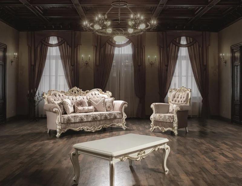 Casa Padrino Luxus Barock Sessel mit Glitzersteinen und dekorativem Kissen Rosa / Weiß / Gold 106 x 90 x H. 110 cm - Wohnzimmer Möbel im Barockstil