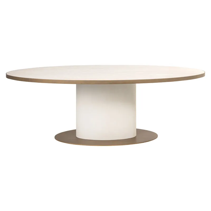 Esstisch Tivoli oval 230 cm – weiße Keramikplatte, elegantes Design